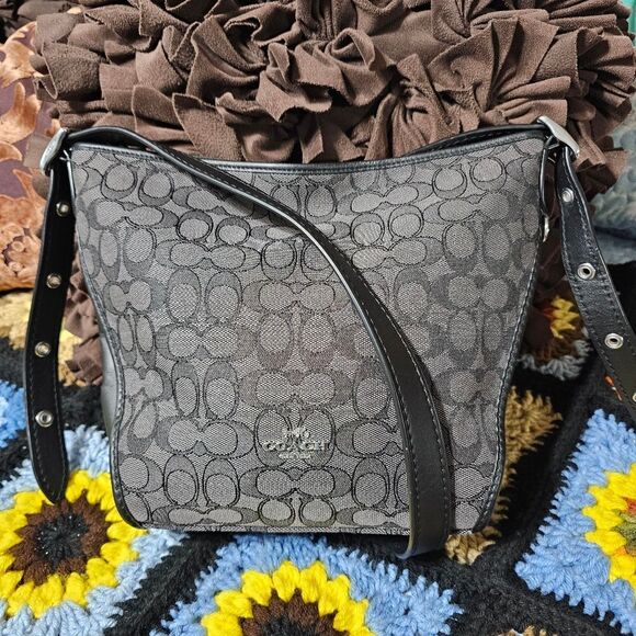 Coach Small Dufflete Crossbody Purse in Signature Jacquard Bag - Picture 1 of 6